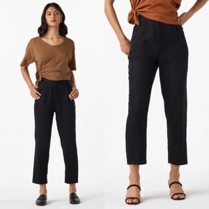 Vetta Capsule The Everyday Pant 14 Black Tencel Pockets Pants Trouser NEW